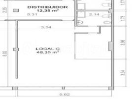 Loft, 54 m², cerca de bus y tren